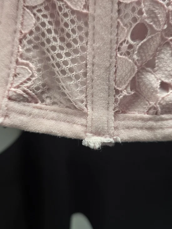 Women's Lace Bustier Corset Top - Pale Pink - Picture 7 of 9